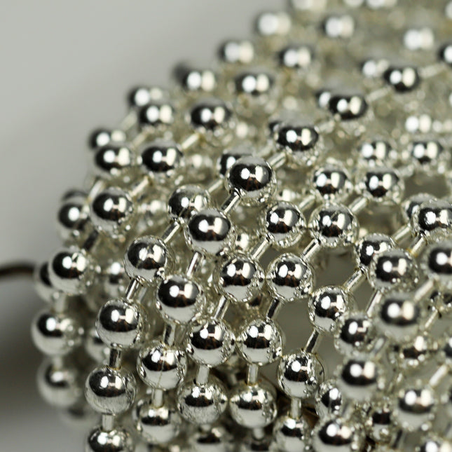 Sample 3 ft spool of Sterling Silver Plated BIG ball chain - 3.2mm