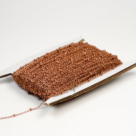 NEWnew 10 feet of LIGHT Antique Copper Satellite Tiny Cable BALL Chain - 2.0x1.4mm SOLDERED link Necklace Bracelet  - 2014SAT