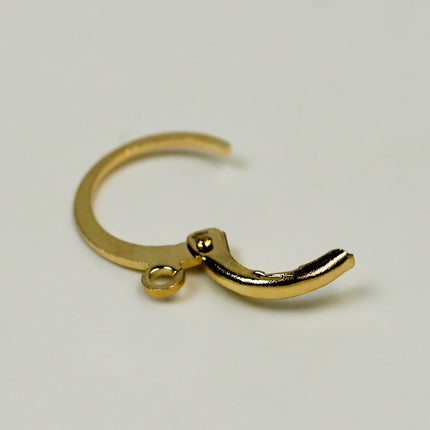 30 Champagne Gold Plated / Pinky Gold Plated ROUND Leverback Earrings earwire - 12x9mm Brass Earring Lever Back - ELR9