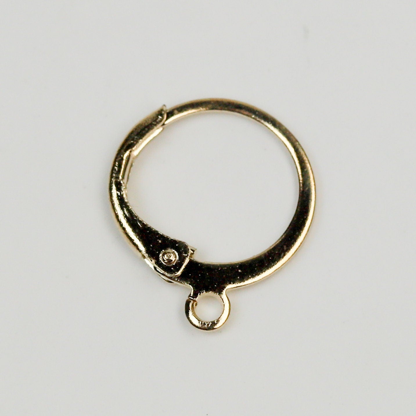 New 30 Champagne Gold Plated / Pinky Gold Plated ROUND Leverback Earrings earwire - 12x9mm Brass Earring Lever Back - ELR9