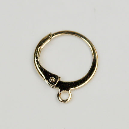 30 Champagne Gold Plated / Pinky Gold Plated ROUND Leverback Earrings earwire - 12x9mm Brass Earring Lever Back - ELR9