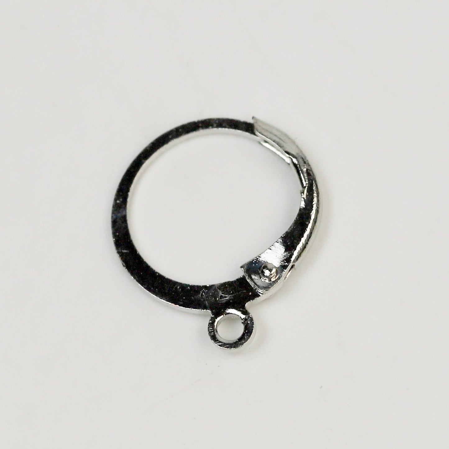 New 30 Rhodium Plated ROUND Leverback Earrings earwire - 12x9mm Brass Earring Lever Back  - ELR9