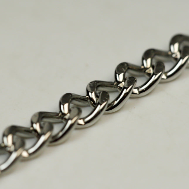 New 30 Ft of Stainless Steel Chunky Curb Chain bulk -  5.1x7.1mm 1.4mm about 15G 15 Gauge Curb Chain Necklace Bracelet Link