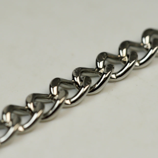 New 3 Ft of Stainless Steel Chunky Curb Chain bulk -  5.1x7.1mm 1.4mm about 15G 15 Gauge Curb Chain Necklace Bracelet Link