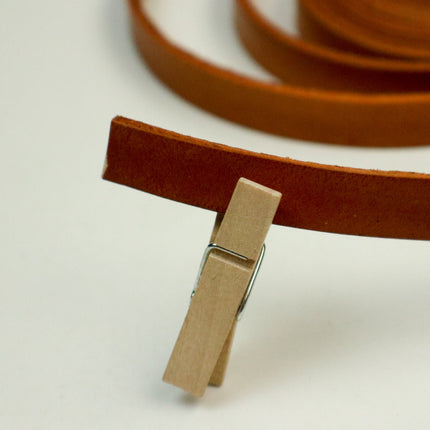 3/8 inch 10mm x 12/36 inch Tangerine / Orange Genuine Leather Strap - Quality Real Leather - 1/3 Feet Long - 3/8 Inch / 10mm Flat Strip