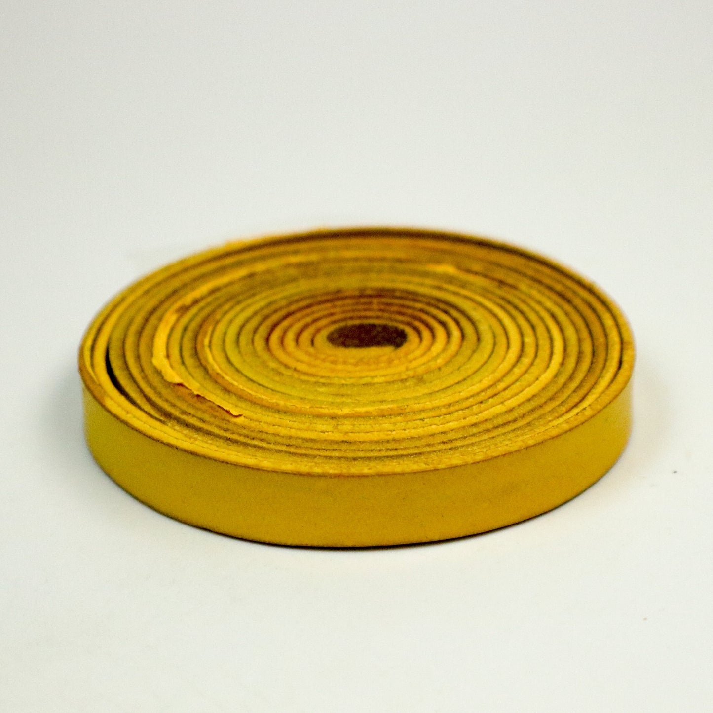 3/8 inch 10mm x 84" Yellow Genuine Leather Strap - Premium Quality Real Leather - 7 Feet Long - 3/8 Inch / 10mm Flat Strip
