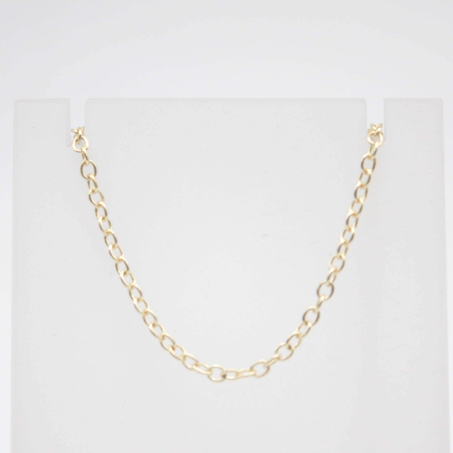 300 feet TARNISH Resistant Tarnish FREE Anti Tarnished - 18K Gold Plated Cable Chain - 2x2.5mm SOLDER - little Small Soldered AT225