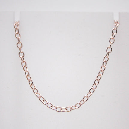 3 feet TARNISH Resistant Tarnish FREE Anti Tarnished - Rose Gold Plated Cable Chain - 2x2.5mm SOLDER - little Small Soldered AT225