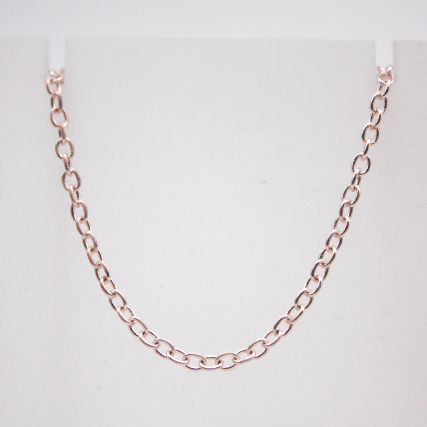3 feet TARNISH Resistant Tarnish FREE Anti Tarnished - Rose Gold Plated Cable Chain - 2x2.5mm SOLDER - little Small Soldered AT225