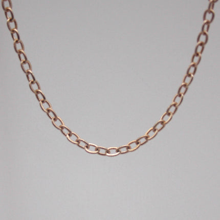 32 feet TARNISH Resistant Tarnish FREE Anti Tarnished Champagne Gold Plated Flat Cable Chain - 2.4x1.7mm SOLDER - Soldered - AT2417F