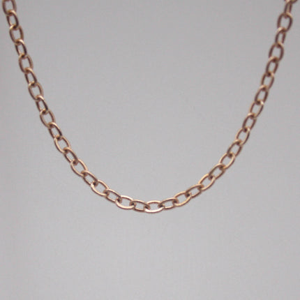300 feet TARNISH Resistant Tarnish FREE Anti Tarnished Champagne Gold Plated Flat Cable Chain - 2.4x1.7mm SOLDER - Soldered - AT2417F