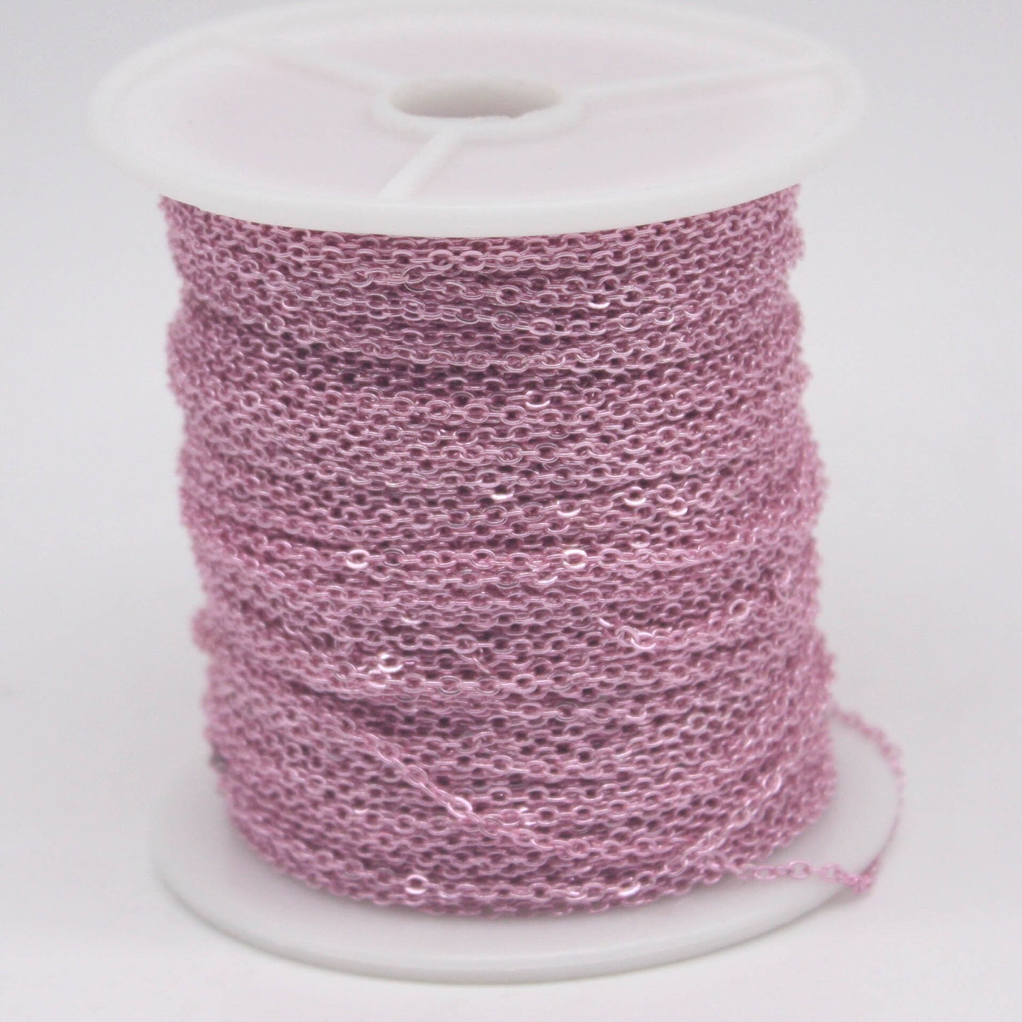 3 feet TARNISH Resistant Tarnish FREE Anti Tarnished Pink Copper Plated Flat Cable Chain - 2.4x1.7mm SOLDER - Soldered - AT2417F