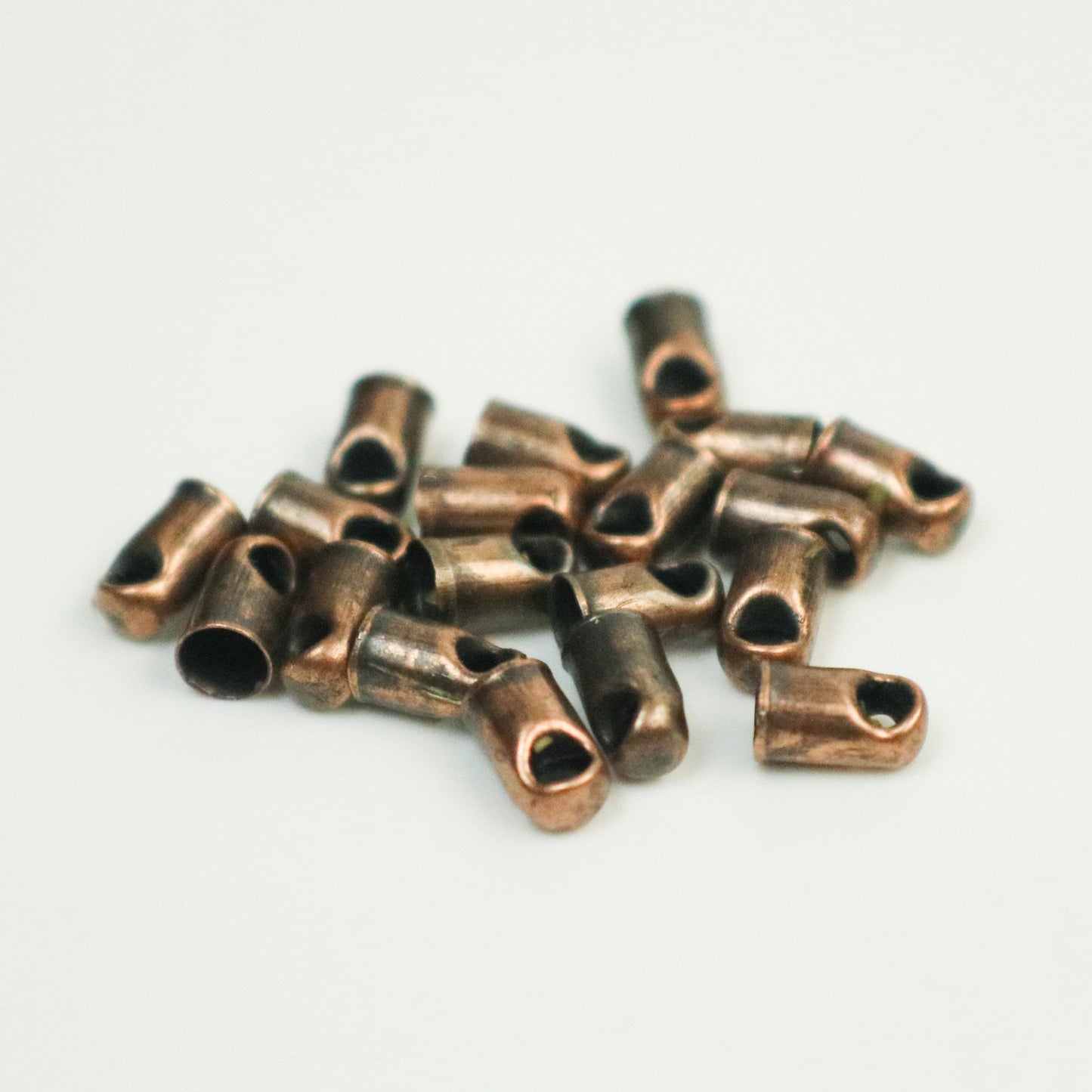 10 pcs of Antique Copper Plated Cord End Tips Cap for 2.8mm Chain / Cord