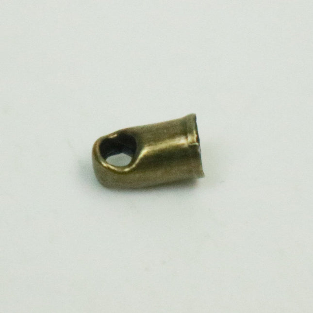 10 pcs of Antique Brass Plated Cord End Tips Cap for 2.8mm Chain / Cord