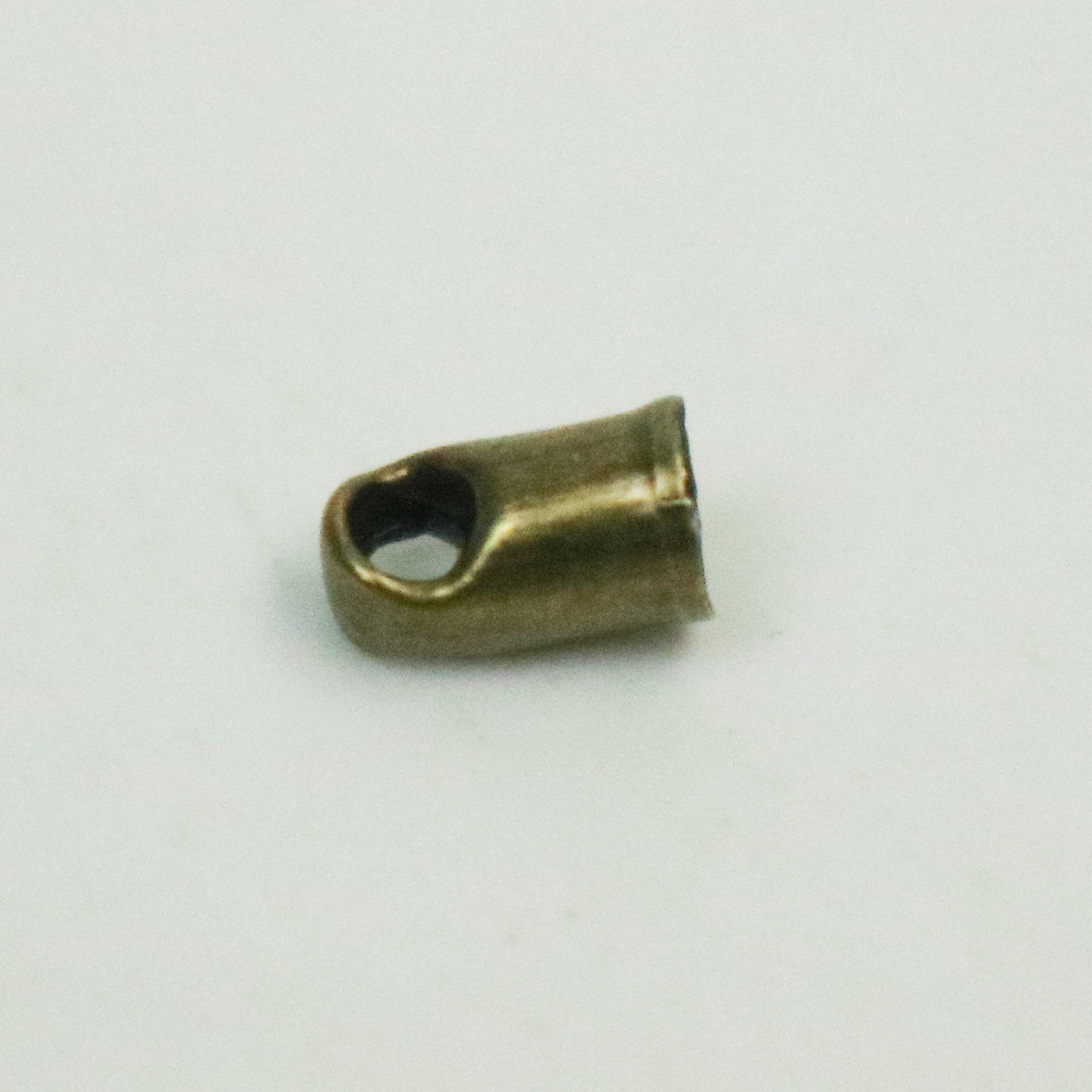 30 pcs of Antique Brass Plated Cord End Tips Cap for 2.8mm Chain / Cord