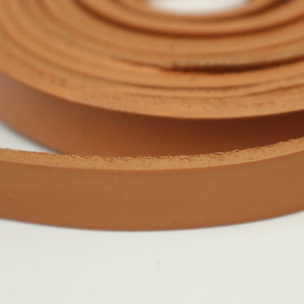 3/8 inch 10mm x 12/36 inch Tan Genuine Leather Strap - Premium Quality Real Leather - 1/3 Feet Long - 3/8 Inch / 10mm Flat Strip