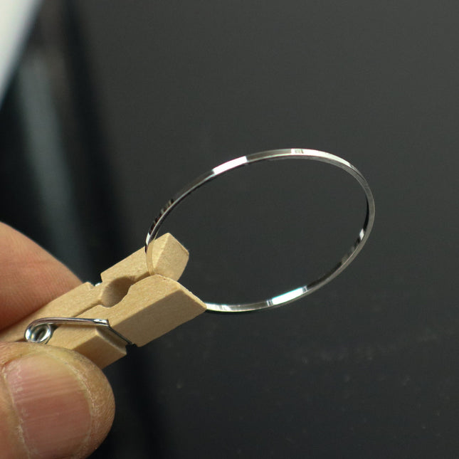 100 pcs Sterling Silver Plated Ring Circle - 30mm x 1.0mm - Ring Circle Link Connector Closed Jump Rings