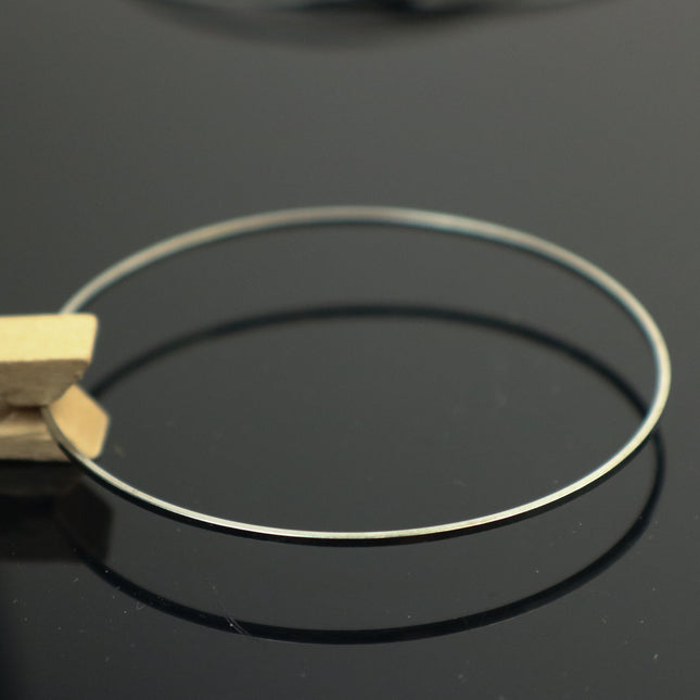 10 pcs Antique Silver Rhodium Plated Ring Circle - 50mm x 1.0mm (2 inch) - Link Connector Closed Jump Rings