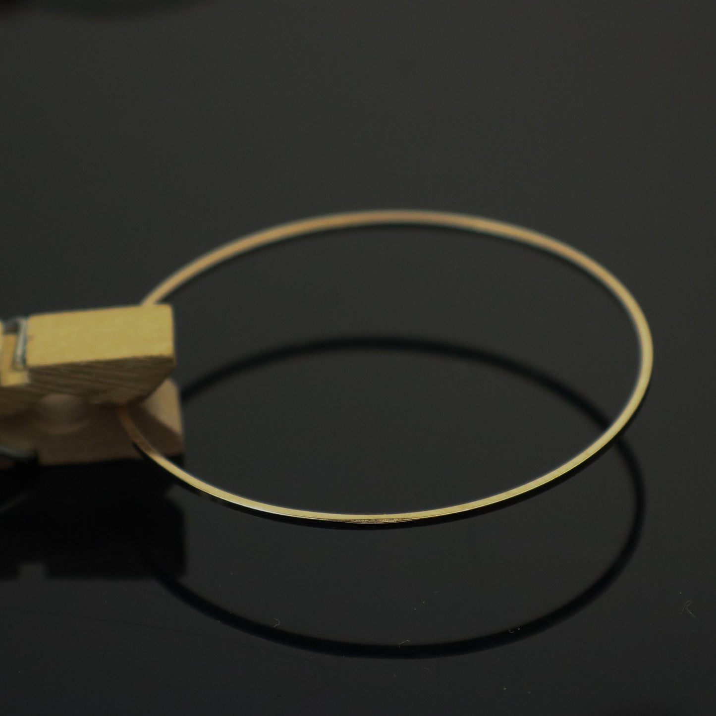 15 pcs of Pinky Gold (Champagne Gold) Plated Ring Circle - 40mm x 1.0mm - Circle Link Connector Closed Jump Rings - ship from California USA