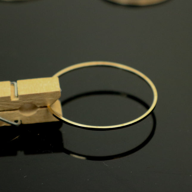 100 pcs of Pinky Gold (Champagne Gold) Plated Ring - 30mm x 1.0mm - Circle Link Connector Closed Jump Rings