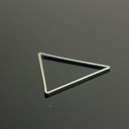 15 pcs Antique Silver Rhodium Plated Triangle Links - 29mm x 1.0mm thickness -  Linking Connector Closed Jump Rings