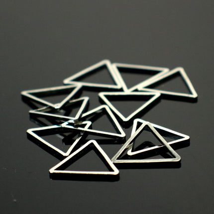 15mm Triangle Link Brass Connectors Closed Loop Jump Rings - 15mm x 1.0mm thickness