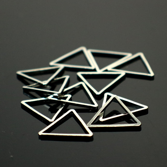 15mm Triangle Link Brass Connectors Closed Loop Jump Rings - 15mm x 1.0mm thickness