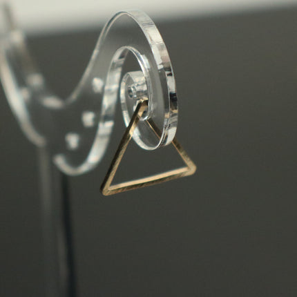 35 pcs Pinky Gold (Champagne Gold) Plated Triangle - 15mm x 1.0mm thickness -  Linking Connector Closed Jump