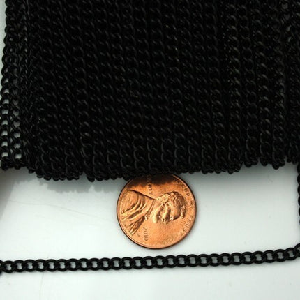 32ft of Black curb chain 2.0mm - unsoldered Links