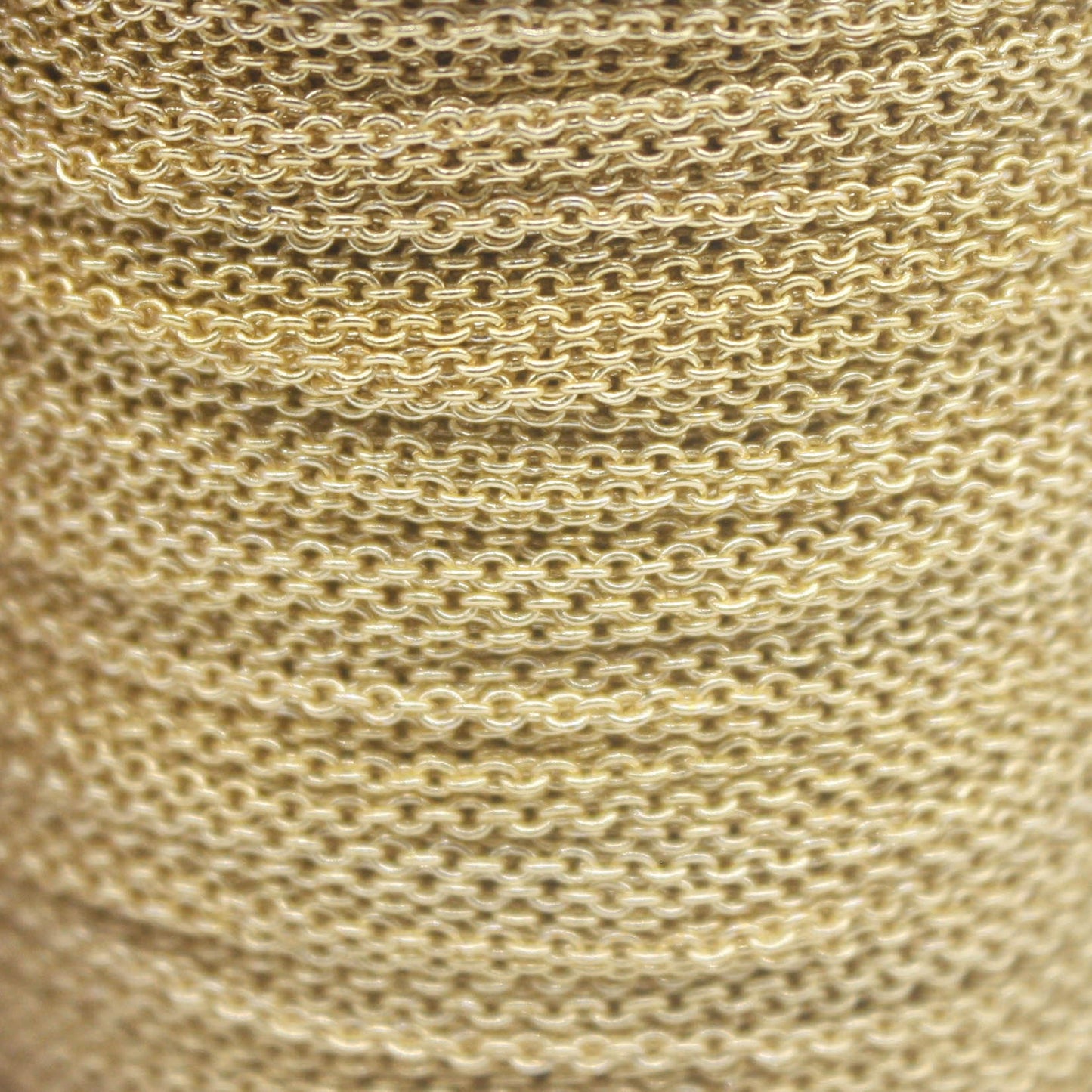 10 feet TARNISH Resistant Tarnish FREE Anti Tarnished 18K Gold Plated Dainty Chain - 1.6x1.4mm SOLDER - Oval Soldered - AT1614S