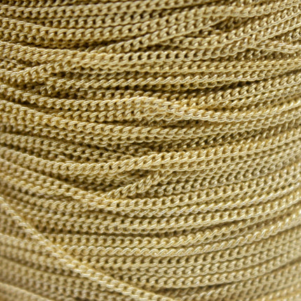 10 Ft Non TARNISH Curb Chain -  18K Gold Plated Micro Tiny Small Curb Chain - 1.3mm SOLDER - Anti Tarnish Free Resistant Chain - AT1.3S