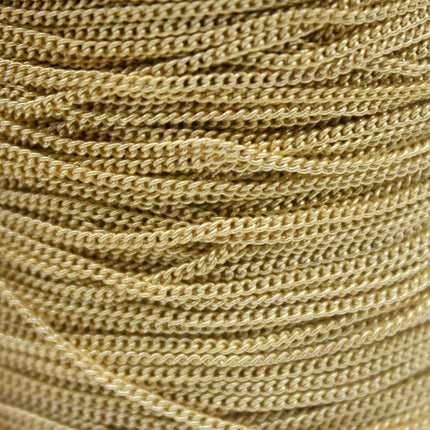 300 Ft Non TARNISH Curb Chain -  18K Gold Plated Micro Tiny Small Curb Chain - 1.3mm SOLDER - Anti Tarnish Free Resistant Chain - AT1.3S