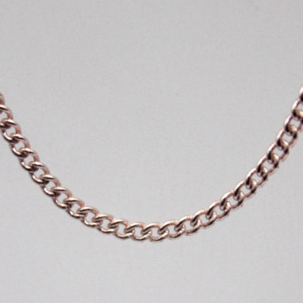 3 Ft Non TARNISH Curb Chain -  Rose Gold Plated Micro Tiny Small Curb Chain - 1.3mm SOLDER - Anti Tarnish Free Resistant Chain - AT1.3S