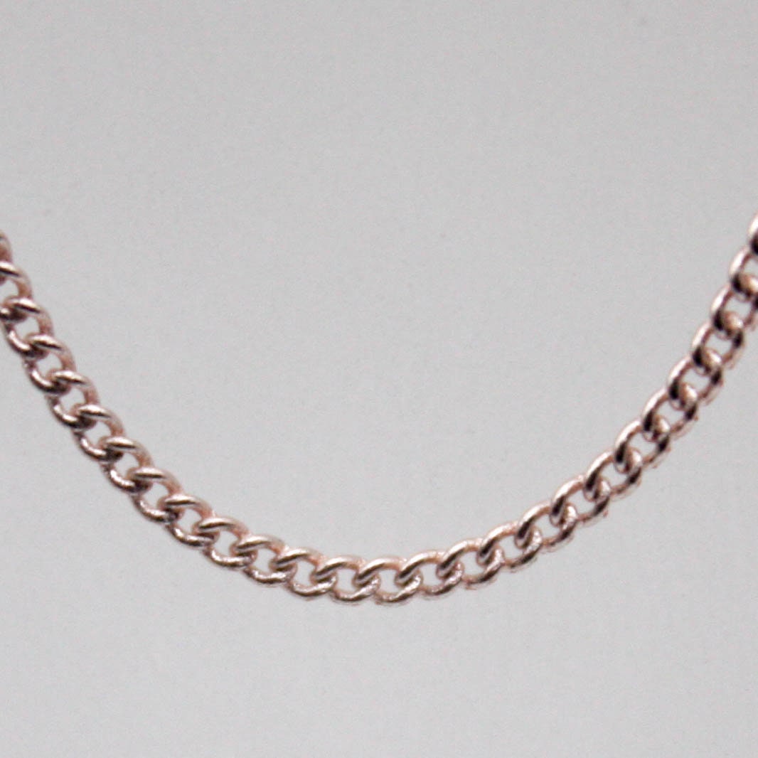 3 Ft Non TARNISH Curb Chain -  Rose Gold Plated Micro Tiny Small Curb Chain - 1.3mm SOLDER - Anti Tarnish Free Resistant Chain - AT1.3S