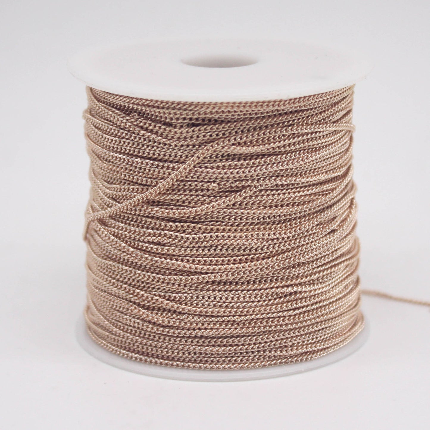 3 Ft Non TARNISH Curb Chain -  Champagne Gold Plated Micro Tiny Small Curb Chain - 1.3mm SOLDER - Anti Tarnish Free Resistant Chain - AT1.3S