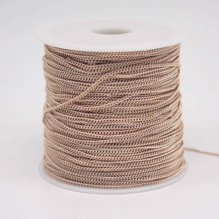 300 Ft Non TARNISH Curb Chain -  Champagne Gold Plated Micro Curb Chain - 1.3mm SOLDER - Anti Tarnish Free Resistant Chain - AT1.3S
