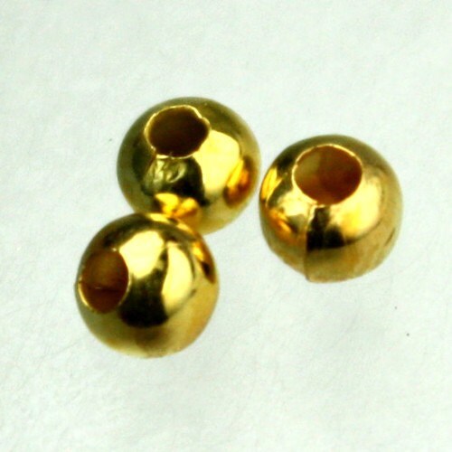 200 pcs of Gold Plated Round Spacer Beads - 4mm