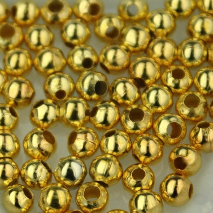 200 pcs of Gold Plated Round Spacer Beads - 4mm