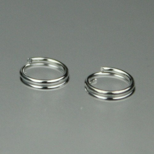 200 pcs of Silver Plated Split rings - 6mmST