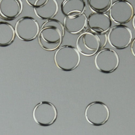200 pcs of Silver Plated Split rings - 6mmST