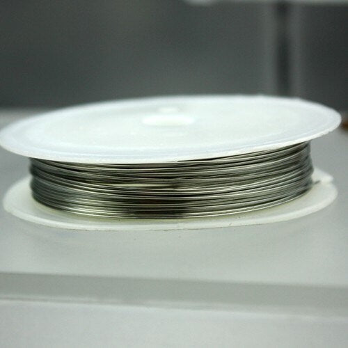 1 Roll 27 ft. Antique Silver plated on Copper Beading Wire - 24GA 0.5mm dia.