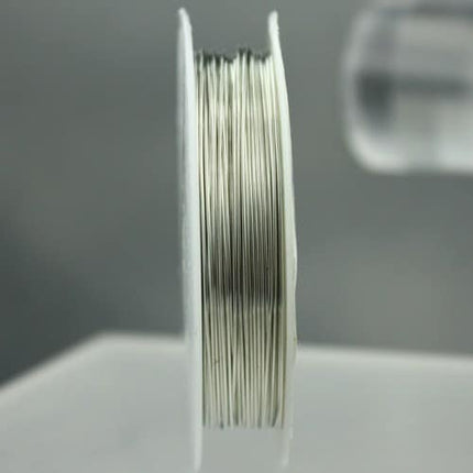1 Roll 27 ft. Antique Silver plated on Copper Beading Wire - 24GA 0.5mm dia.