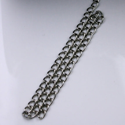 5 ft of Antique Silver plated curb chain - 5.75x3.3mm - unsoldered link