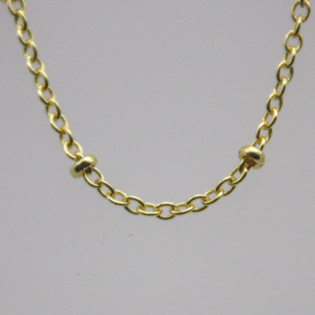 32 feet TARNISH Resistant Free Anti Tarnished SATELLITE 18K Gold Plated Ball Cable Chain - 2.0x1.4mm SOLDER - Soldered Link - AT2014SAT