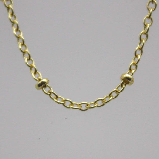 3 feet TARNISH Resistant SATELLITE 18K Gold Plated Ball Cable Chain - 2.0x1.4mm SOLDER - Soldered Link - AT2014SAT