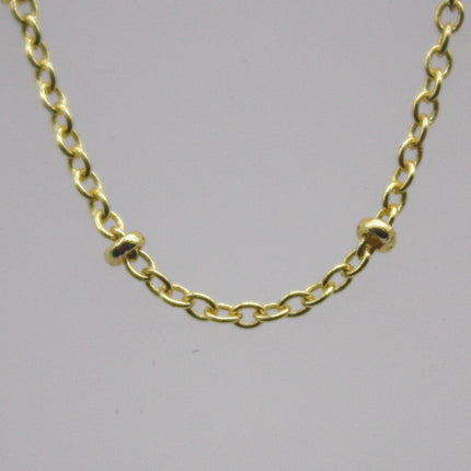 100 feet TARNISH Resistant Free SATELLITE 18K Gold Plated Ball Cable Chain - 2.0x1.4mm SOLDER - Soldered Link - AT2014SAT