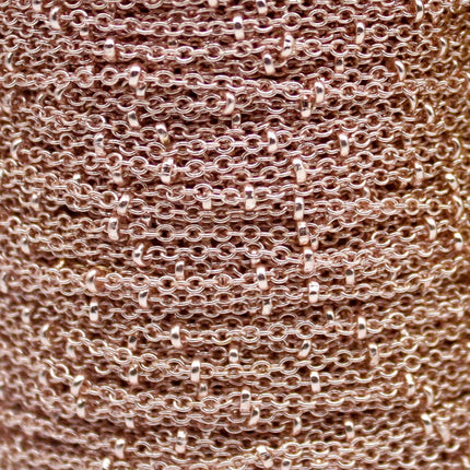 NEWnew 300 feet TARNISH Resistant Free Anti Tarnished SATELLITE Rose Gold Plated Ball  - 2.0x1.4mm SOLDER - Soldered Link - AT2014SAT