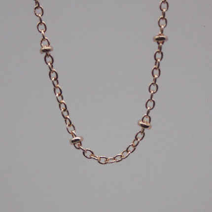 100 feet TARNISH Resistant Free Anti Tarnished SATELLITE Champagne/Pinky Gold Plated Ball Cable Chain - 2.0x1.4mm SOLDER - AT2014SAT