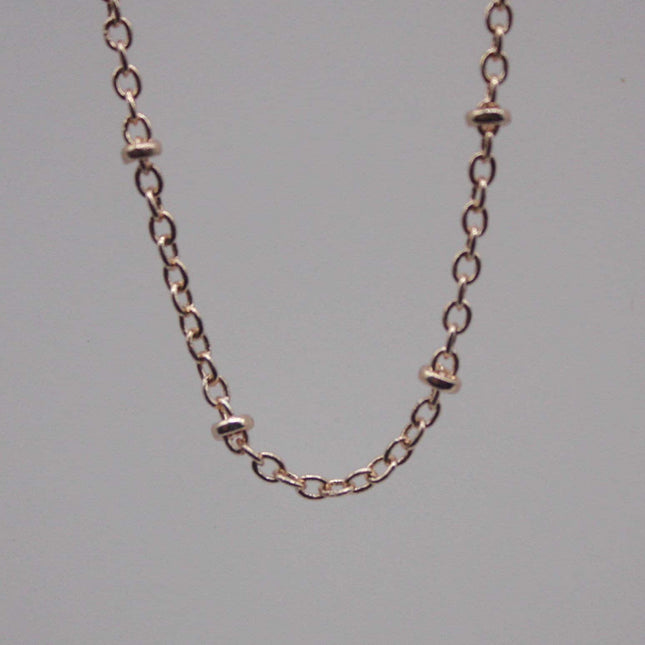3 feet TARNISH Resistant Free Anti Tarnished SATELLITE Champagne/Pinky Gold Plated Ball Cable Chain - 2.0x1.4mm SOLDER - AT2014SAT