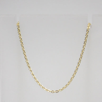 3 feet TARNISH Resistant Tarnish FREE Anti Tarnished - 18K Gold Plated Micro Flat Chain - 2mm 2x1.4mm SOLDER - little Small Soldered AT214F